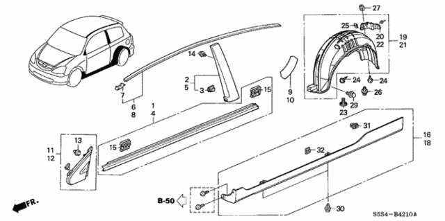 Molding - Side Sill Garnish for 2003 Honda Civic #0