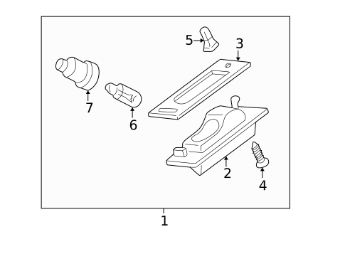 License Lamps for 2003 Chrysler Sebring #0