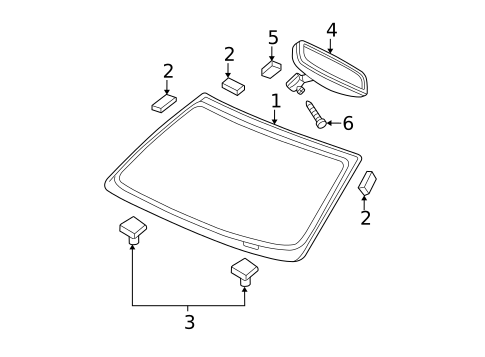 Glass - Windshield for 2008 Dodge Ram 1500 #0