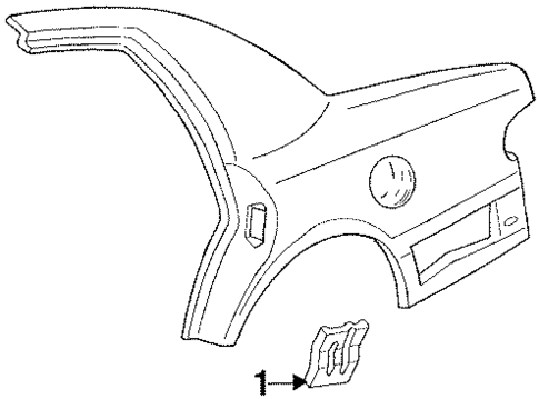 Exterior Trim - Quarter Panel for 1995 Ford Crown Victoria #0