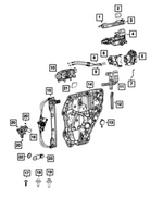 6ZA09SSEAB - Doors, Door Mirrors and Related Parts: Exterior Door Handle for Mopar Image