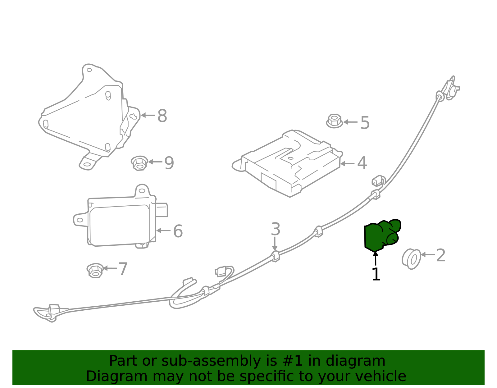 87621SG000 - 2017-2018 Subaru Forester - Reverse Sensor | Subaru Parts HQ