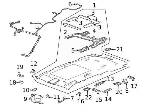 Interior Trim - Roof for 2025 Cadillac Escalade #0