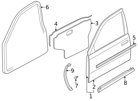 Door & Components for 2002 INFINITI Q45 #0