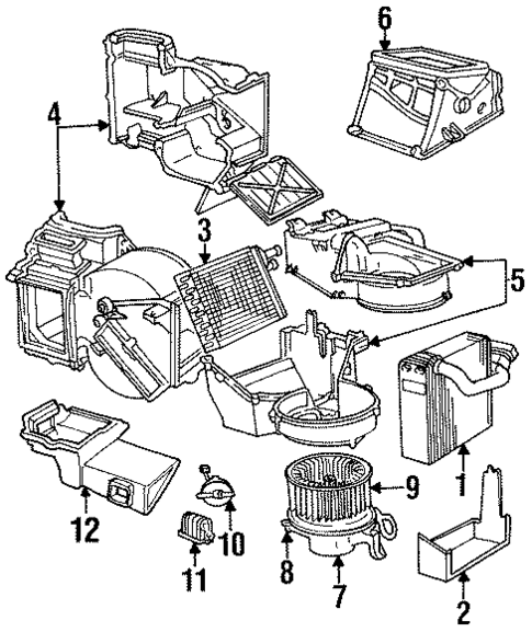 Evaporator & Heater Components for 1996 Chrysler Cirrus #0