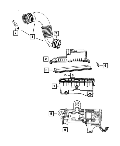 Air Cleaner for 2008 Dodge Caliber #0