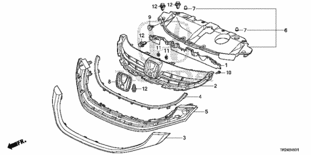 Front Grille (2) for 2015 Honda Civic #0
