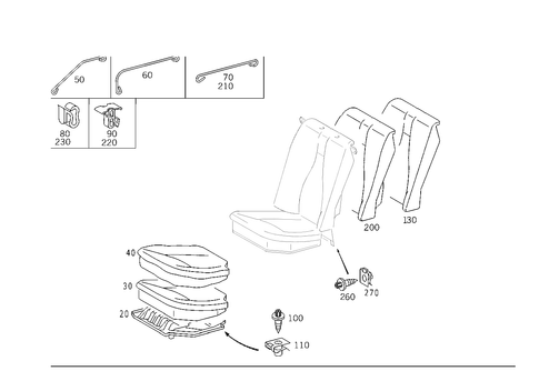 Rear Single Seats for 2000 Mercedes-Benz S430 #0