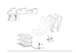 2209208450 - Rear Seat Bench: Padding for Mercedes-Benz Image