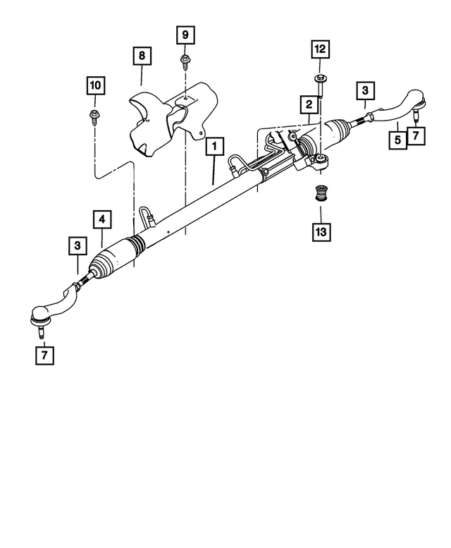 R5154525AD - Steering: Rack And Pinion Gear, Remanufactured for Mopar Image image