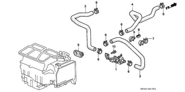 Water Valve (V6) for 1995 Honda Accord #0