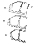 68266962AL - Body Sheet Metal Except Doors: Body Side Aperture Front Reinforcement, Right for Mopar Image