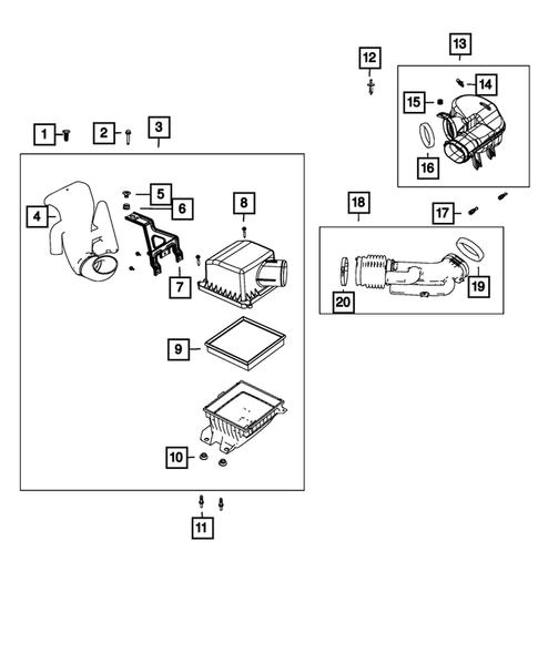 Air Cleaner for 2013 Dodge Avenger #0