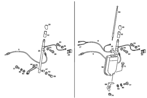 Antenna for 1990 Mercedes-Benz 190E #2