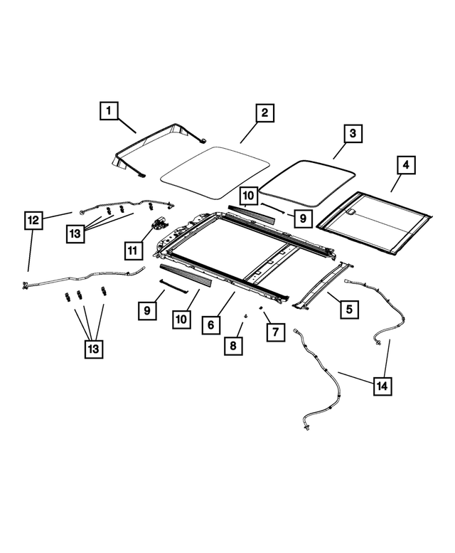 « 68083210AA – Body Sheet Metal Except Doors : Toit Ouvrant Tringle De Connexion pour Mopar Image »
