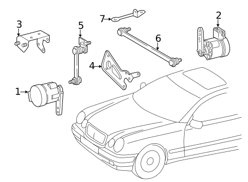 Headlamp Components for 2000 Mercedes-Benz CLK430 #1