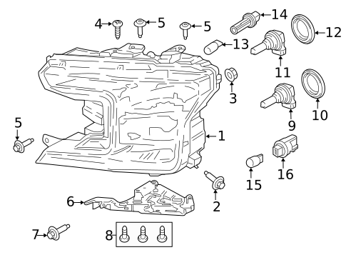 Headlamp Components for 2019 Ford F-150 #0