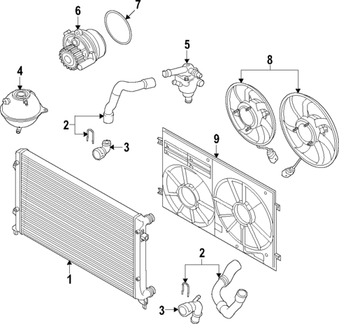 Radiator & Components for 2012 Volkswagen Passat #1
