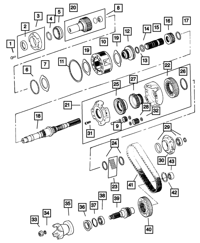 4338909 - Transfer Case Model 242 [DHP]: Ring for Dodge: Ram 2500, Ram 3500 | Jeep: Cherokee, Grand Cherokee, Liberty, Wrangler Image