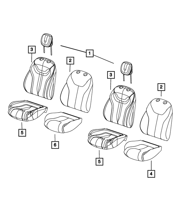 5LG76DX9AA - : Front Seat Back Cover, Right for Mopar Image