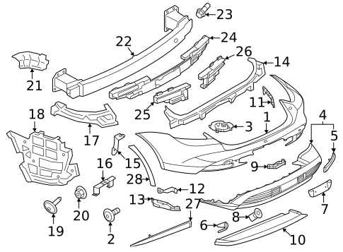 Bumper & Components - Rear for 2023 Porsche Taycan #0