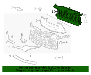 2020-2026 Chevrolet Blazer Front Bumper Shutter 85524681 GM ...