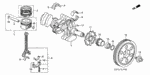 13030PHM010 - Engine: PISTON SET (OVER SIZE) (0.25) for Honda Image