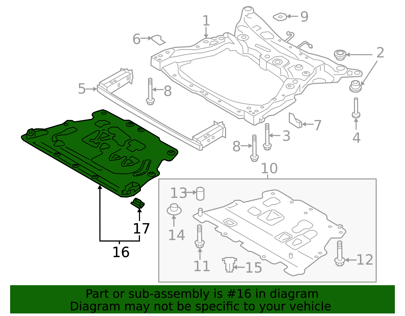 2020-2026 Volvo Radiator Support Splash Shield 32226491 | OEM Parts Online