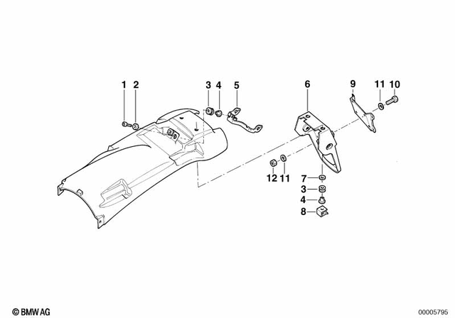 7119905215 - Instruments: Hex Bolt - M5X16-U1-8.8 for BMW-Motorrad Image