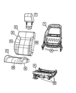 68004572AA - Interior Trim: Seat Back Foam, Right &amp; Left for Mopar Image