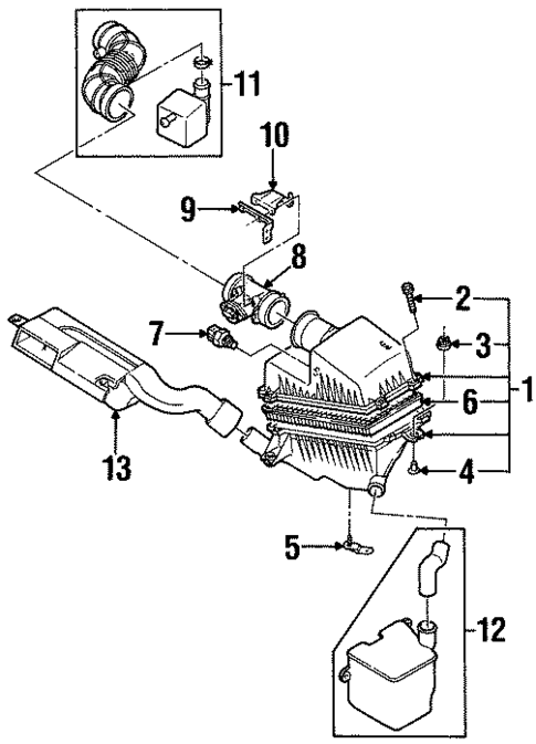 Air Intake for 2001 Kia Sephia #0