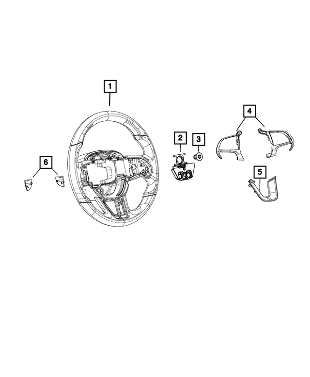 6AD81DX9AA - Steering: Steering Wheel for Mopar Image