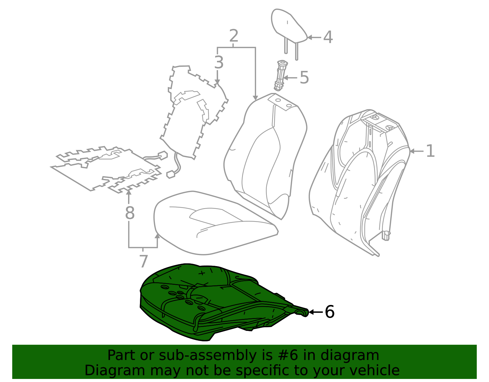 2021-2025 Toyota Sienna Seat Cushion Pad 71511-08070 | MotorMotor