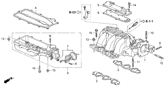 Intake Manifold (V6) for 1995 Honda Accord #0
