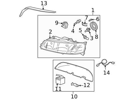 Headlamp Components for 2006 Volvo XC70 #1