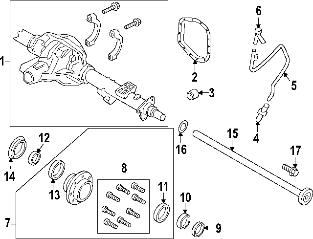 PC3Z4010A - Suspension: Axle Housing for Ford: F-350 Super Duty Image