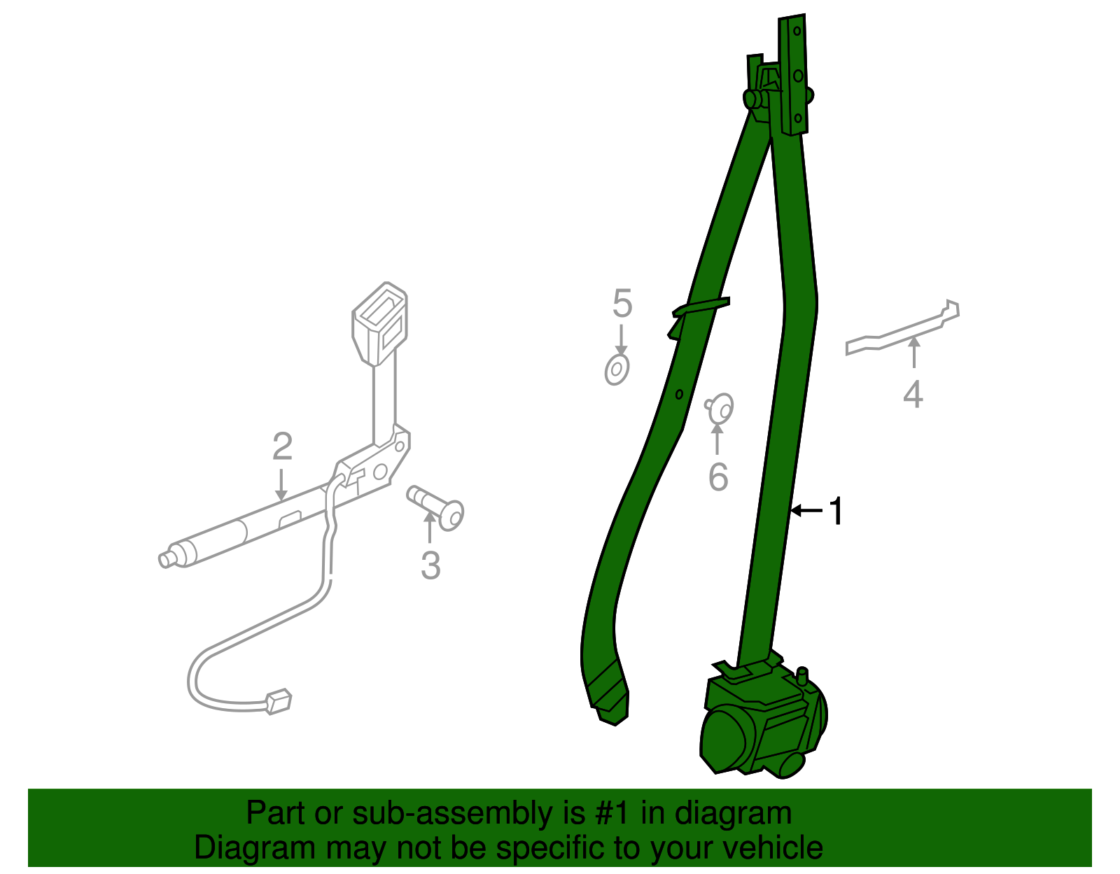 Seat Belt Assembly - BMW (72119138267)