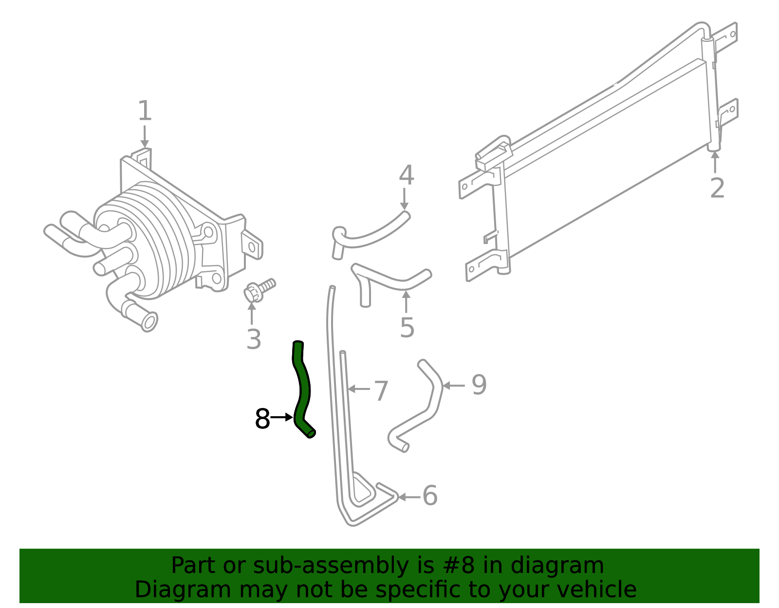 Automatic Transmission Oil Cooler Hose 21636-1LA0A | Team Nissan Inc.