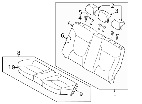 Rear Seat for 2014 Hyundai Accent #1