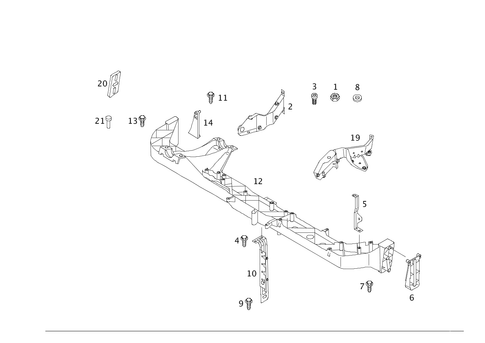 Crossmember Below Instrument Panel for 2009 Smart Fortwo #0