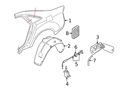 Quarter Panel & Components for 2009 Audi S8 #0