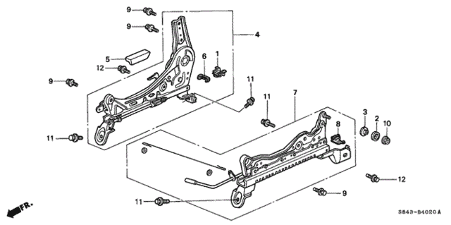 Front Seat Components (R.) (1) for 2001 Honda Accord #0