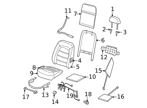 Front Seat Components for 2005 Mercury Mountaineer #0