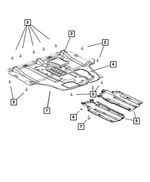 68082726AE - Body Sheet Metal Except Doors: Floor Pan Shield, Right for Mopar Image