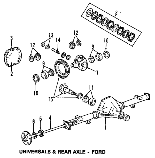 E7TZ4215A - Universals &amp; Rear Axle: Pinion Gear Kit for Ford Image