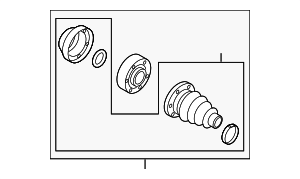 420498103A - Front Drive Axle: CV Joint Kit for Audi Image