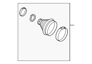 6E0498203 - Front Drive Axle: CV Joint Boot Kit for Audi Image