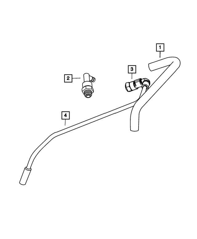 5045007AB - Engine 2.4L Four Cylinder: Polution Control Valve Hose for Mopar Image