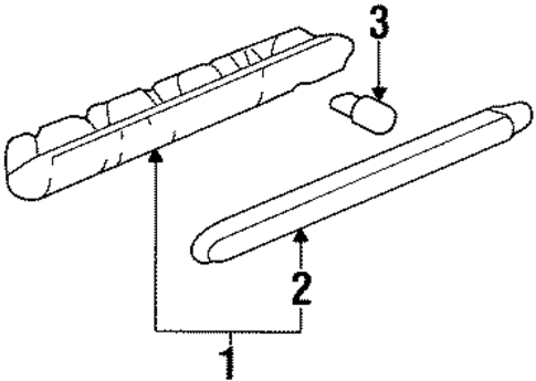 High Mounted Stop Lamp for 2002 Oldsmobile Intrigue #1