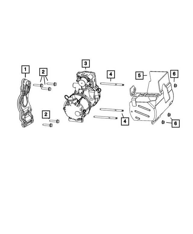 68623462AB - : A/C Compressor Bracket for Mopar Image